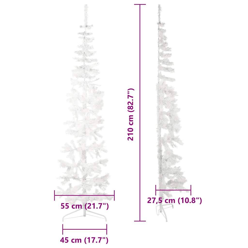 ComfortXL - Demi sapin de Noël mural PVC gain de place pour fête Blanc 210 cm – ComfortXL Outdoor Living - Image 9