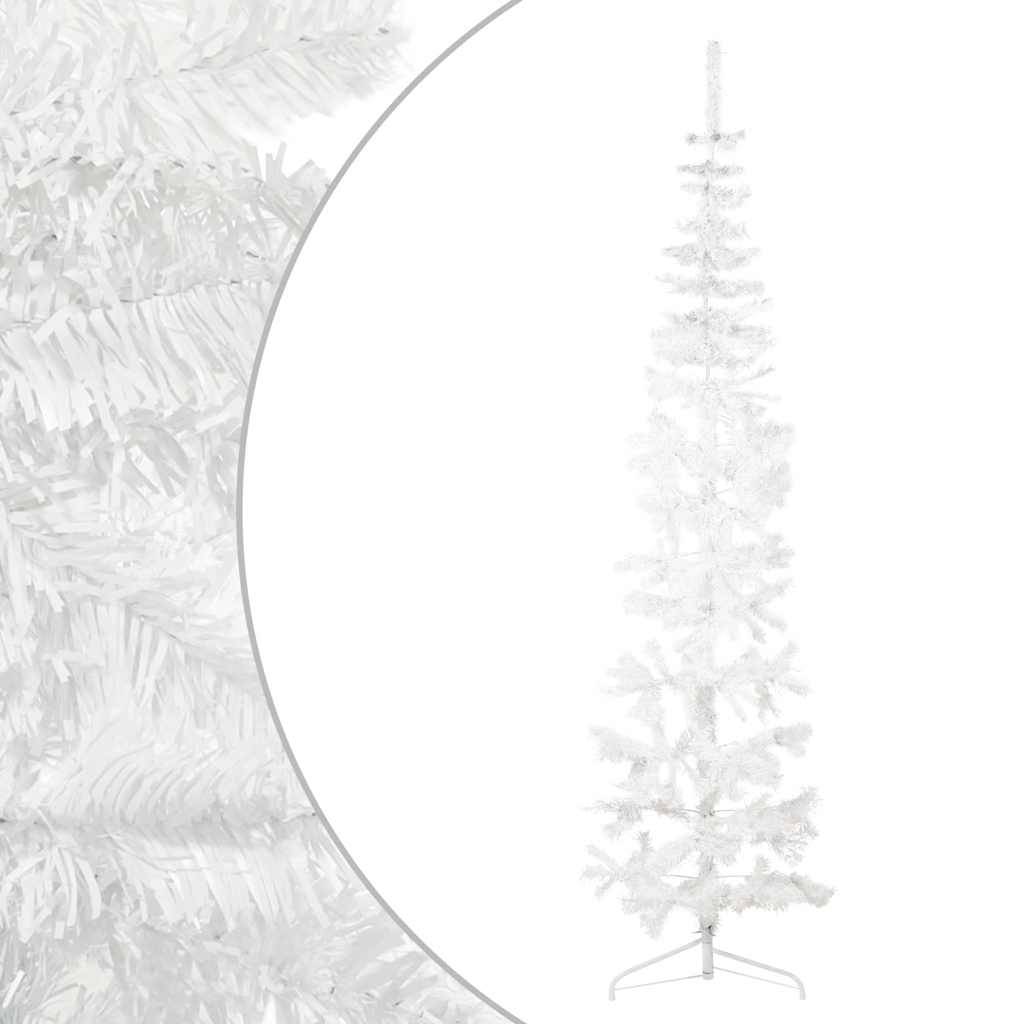 ComfortXL - Demi sapin de Noël mural PVC gain de place pour fête Blanc 210 cm – ComfortXL Outdoor Living - Image 3