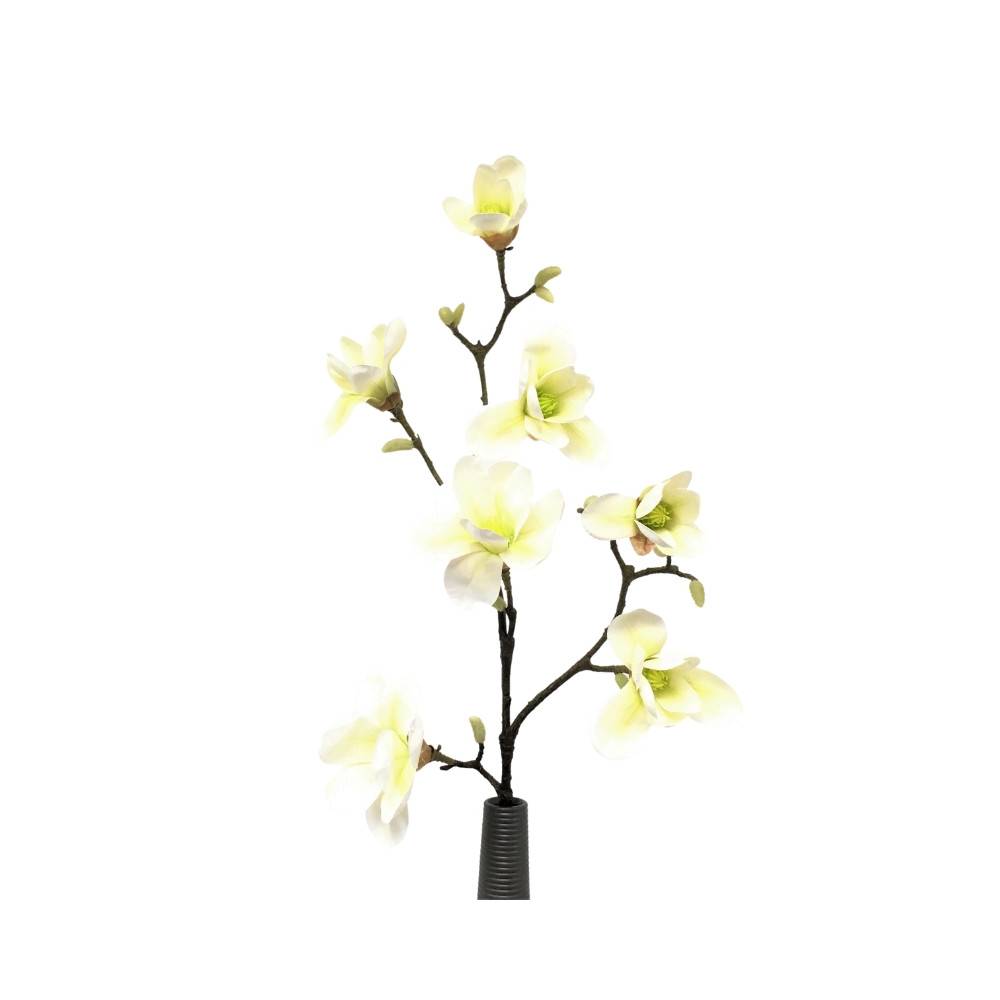 ~Fleur artificielle magnolia haut de gamme cimetière tissu vert 100 cm Chemin de campagne
