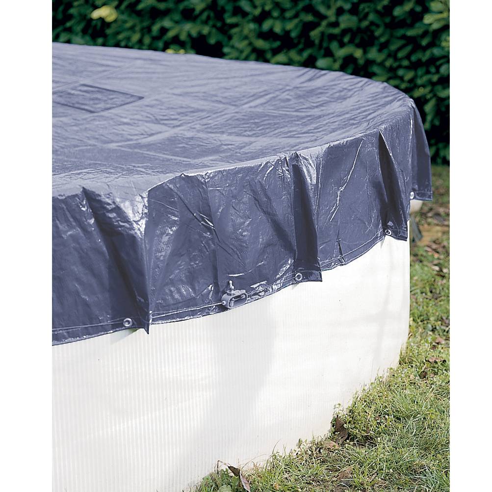 WERKA PRO - Bâche de protection 140g/m2 WERKA PRO pour piscine hors sol ronde - Bâche Ø 4,20m pour piscine Ø 3,60m
