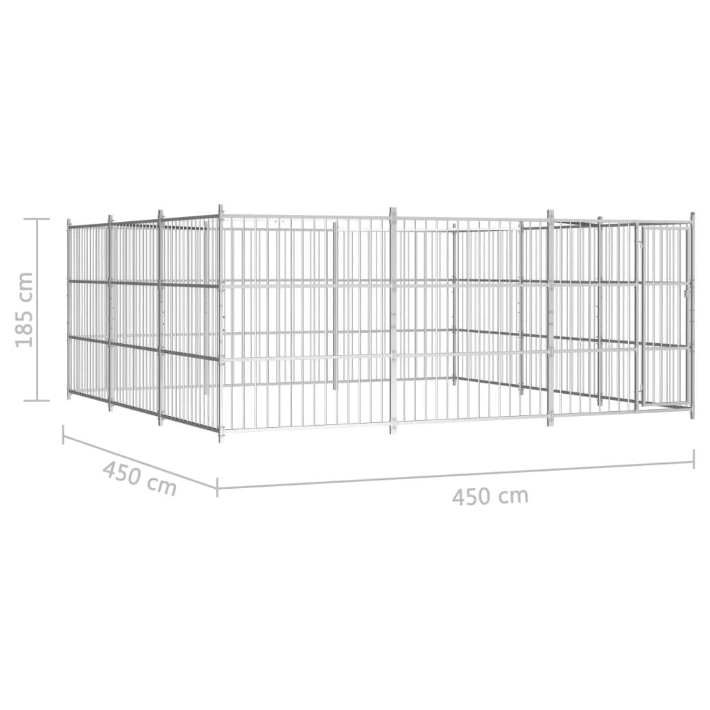 Vidaxl - Chenil d'extérieur pour chiens 450 x 450 x 185 cm vidaXL 144626 - Imagen 6
