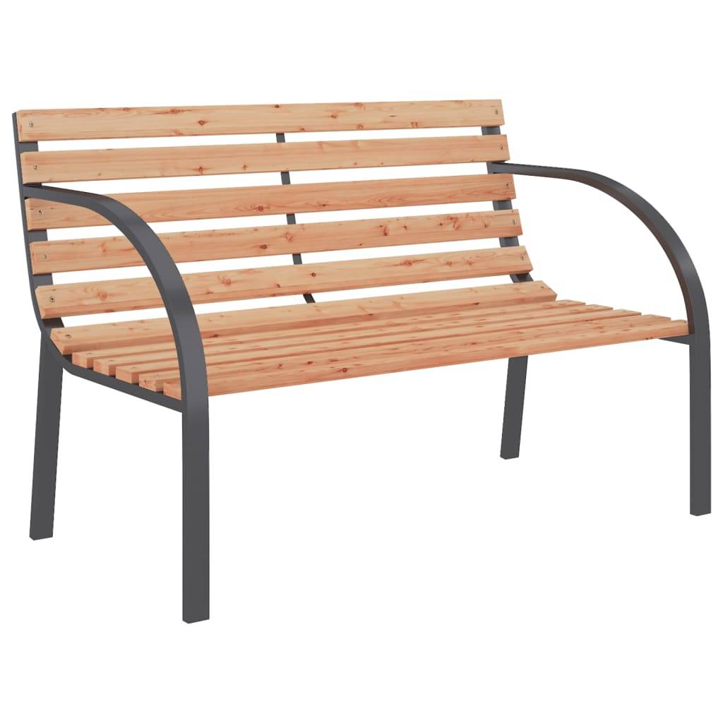 Vidaxl - Banc de jardin 120 cm Bois et fer vidaXL 41014 - Imagen 2