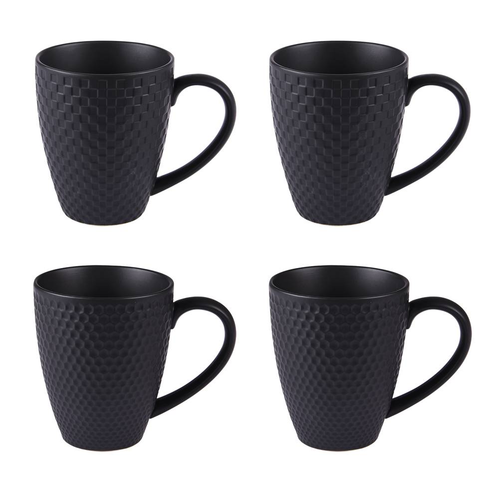 Table Passion - Coffret de 4 mugs Snow black mat 35 cl - Imagen 1