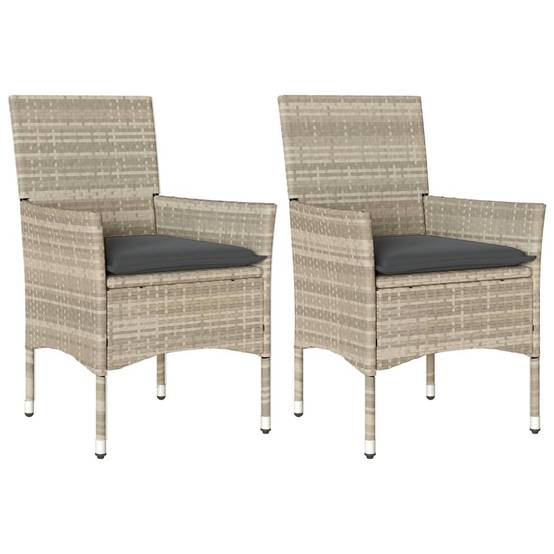 Chaise bois composite 2 places rotin gris 53 x 61 x 83 cm - Prolenta premium p382.5 - Image 1