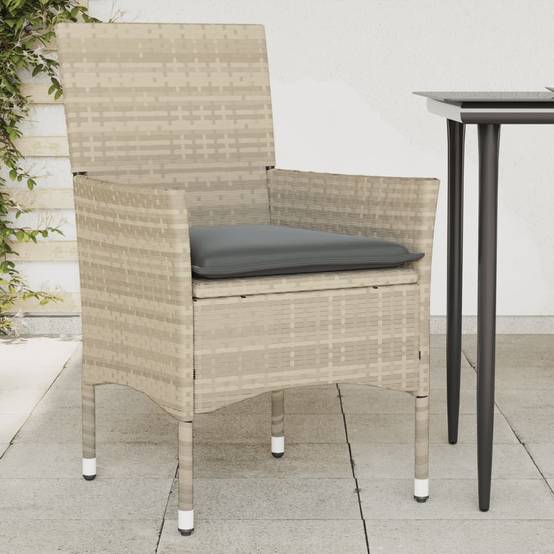 Chaise bois composite 2 places rotin gris 53 x 61 x 83 cm - Prolenta premium p382.5 - Image 2