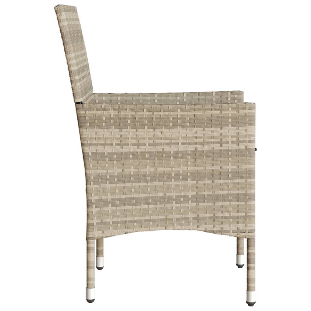 Chaise bois composite 2 places rotin gris  53 x 61 x 83 cm  - Prolenta premium  p382.5 - Image 6