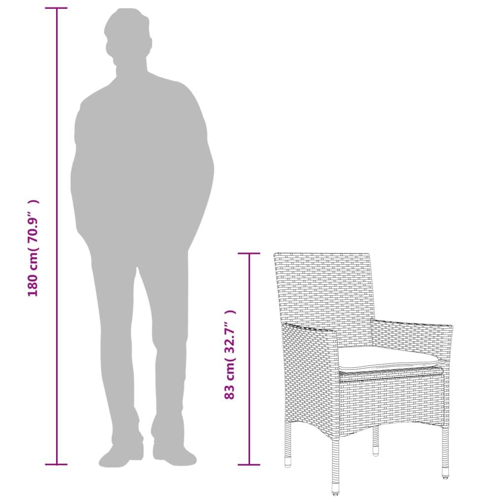 Chaise bois composite 2 places rotin gris  53 x 61 x 83 cm  - Prolenta premium  p382.5 - Image 9