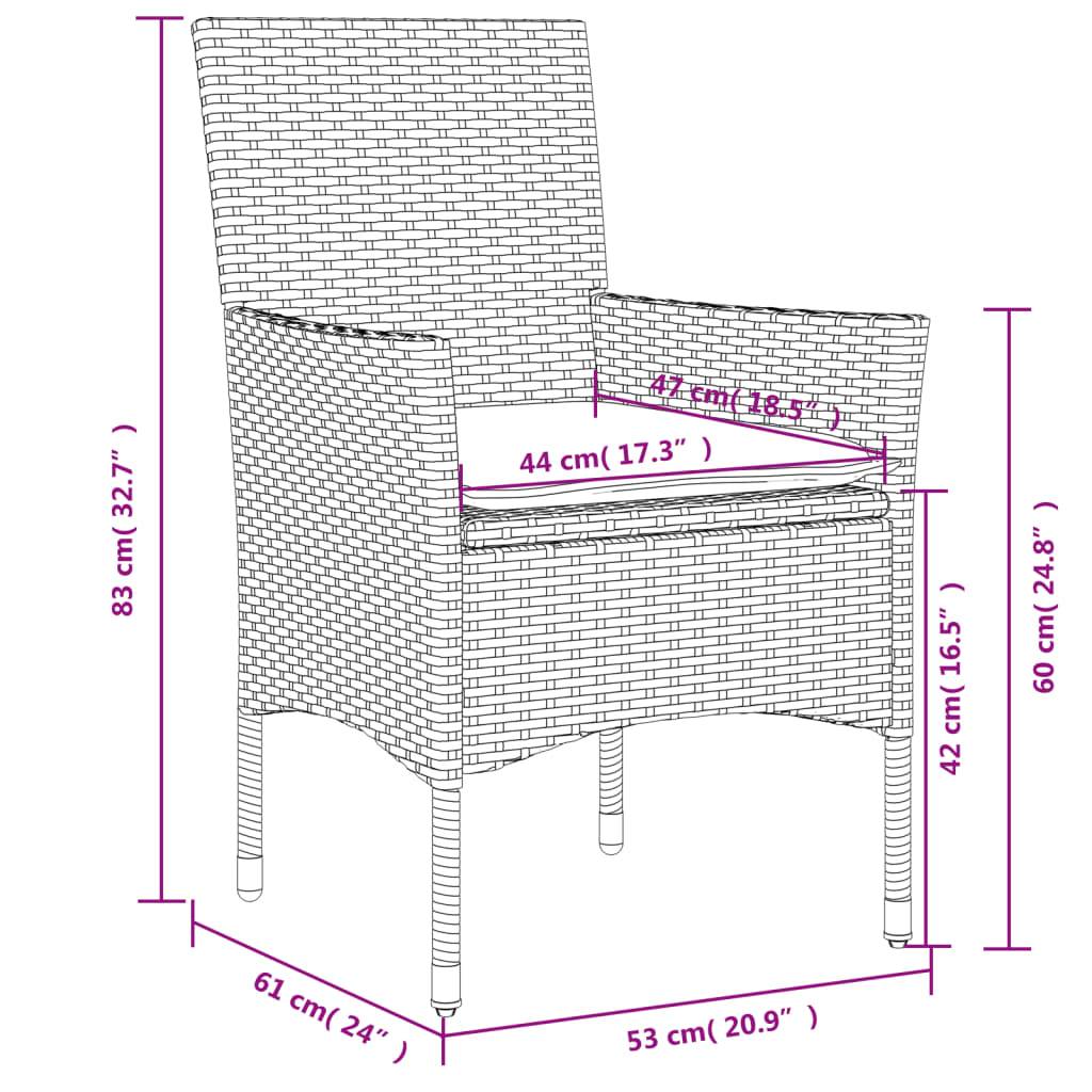 Chaise bois composite 2 places rotin gris  53 x 61 x 83 cm  - Prolenta premium  p382.5 - Image 10