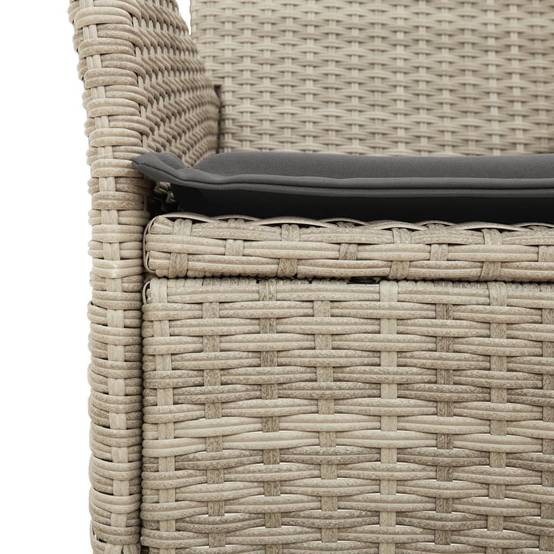 Chaise bois composite 2 places rotin gris 53 x 61 x 83 cm - Prolenta premium p382.5 - Image 8