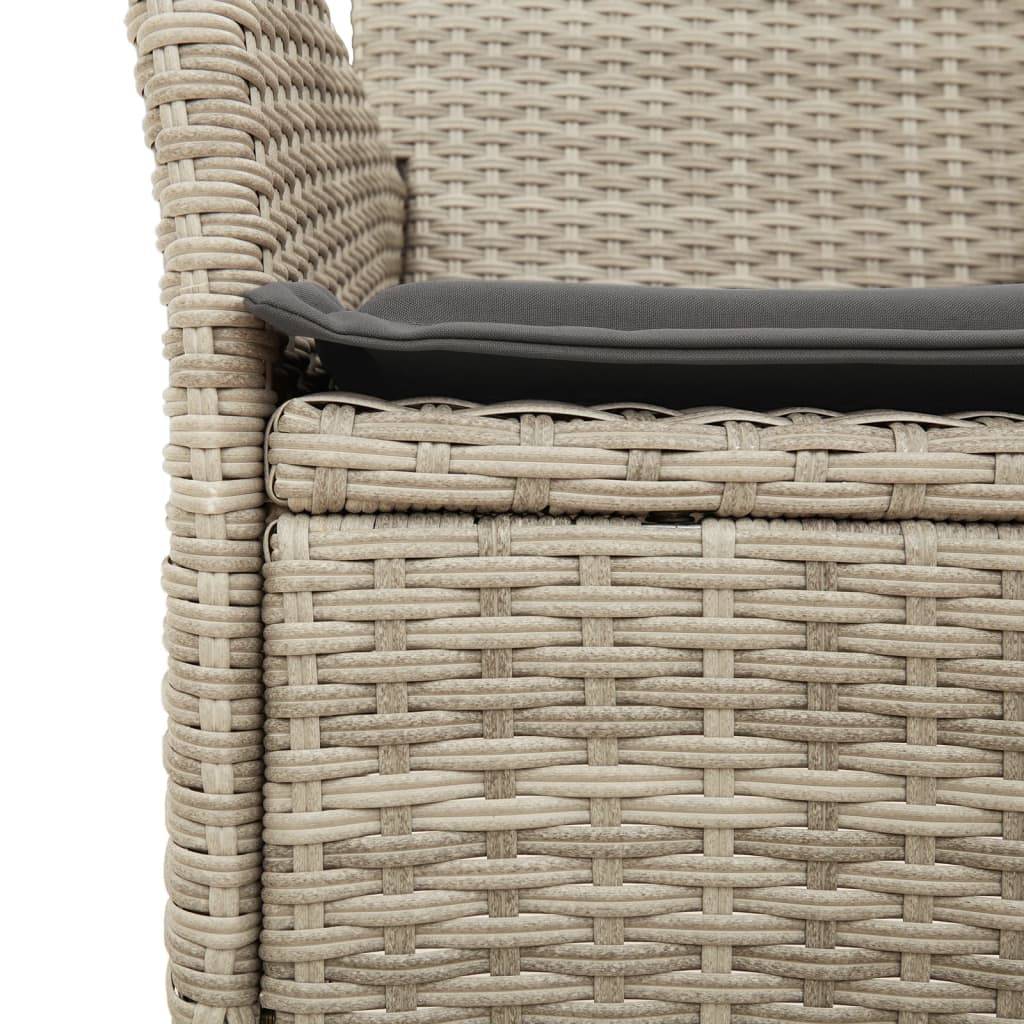 Chaise bois composite 2 places rotin gris  53 x 61 x 83 cm  - Prolenta premium  p382.5 - Image 8