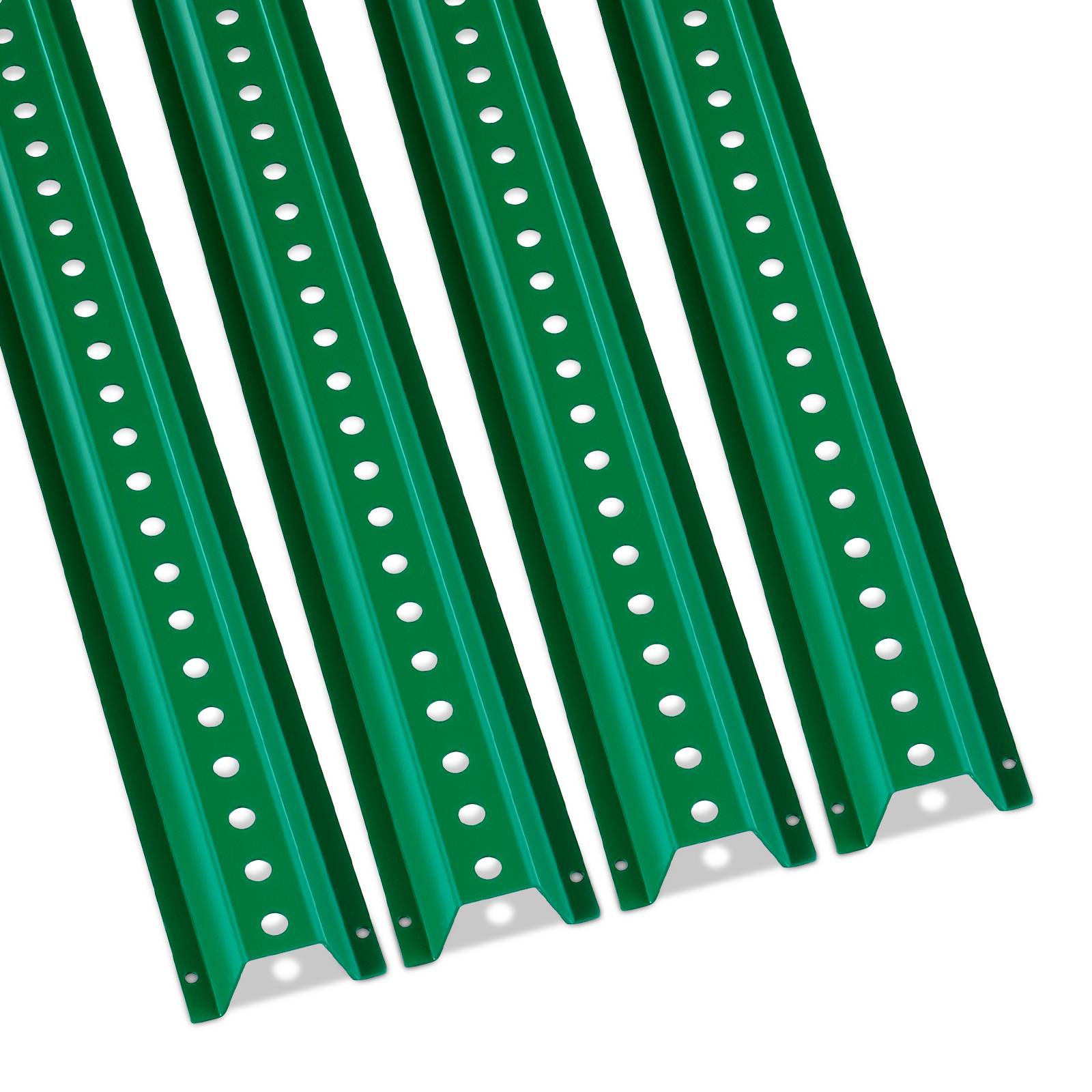 VEVOR Lot 4 poteaux signalisation U 1.8m, acier vert, jardin. - Image 1