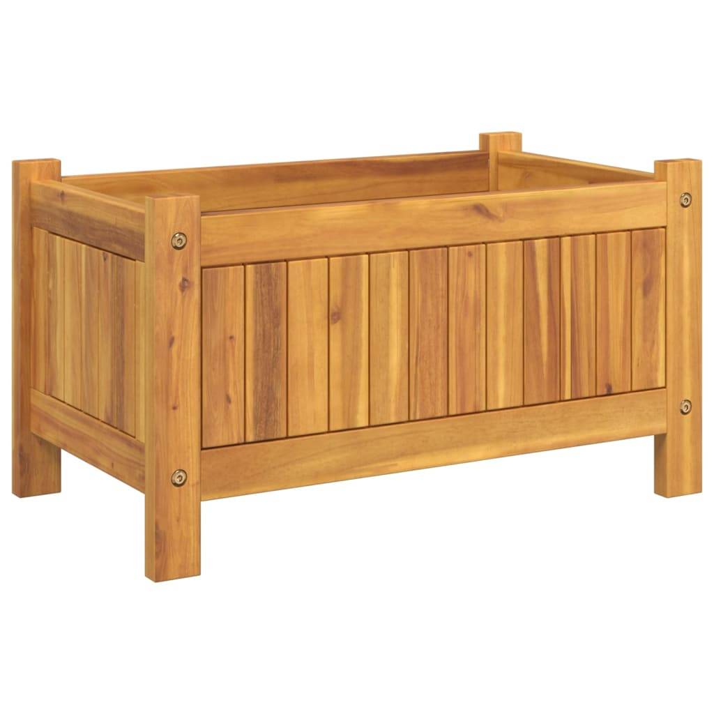 Maison Chic - Jardinière, Bac à fleurs, Pot de fleurs avec doublure 54x31x30 cm bois massif d'acacia - Imagen 5