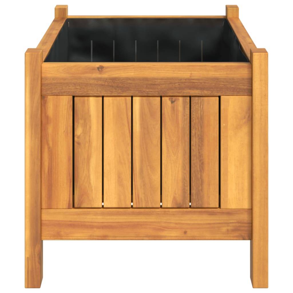 Maison Chic - Jardinière, Bac à fleurs, Pot de fleurs avec doublure 54x31x30 cm bois massif d'acacia - Imagen 6