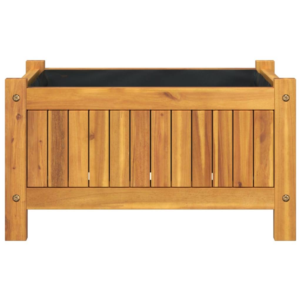 Maison Chic - Jardinière, Bac à fleurs, Pot de fleurs avec doublure 54x31x30 cm bois massif d'acacia - Imagen 4