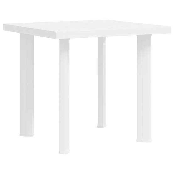Table de jardin plastique blanc 80 x 75 x 72 cm - PANGIVO - Image 2