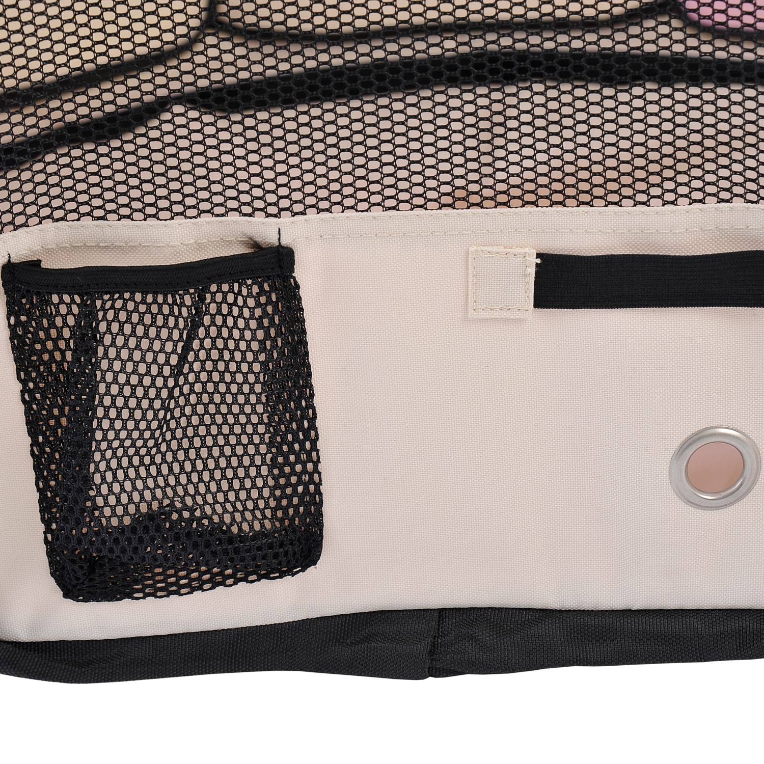 Parc pliable pour chiens et chats, parc portable pour petits animaux, tissu Oxford imperméable, Ø90 x 41 cm, rose - Image 10