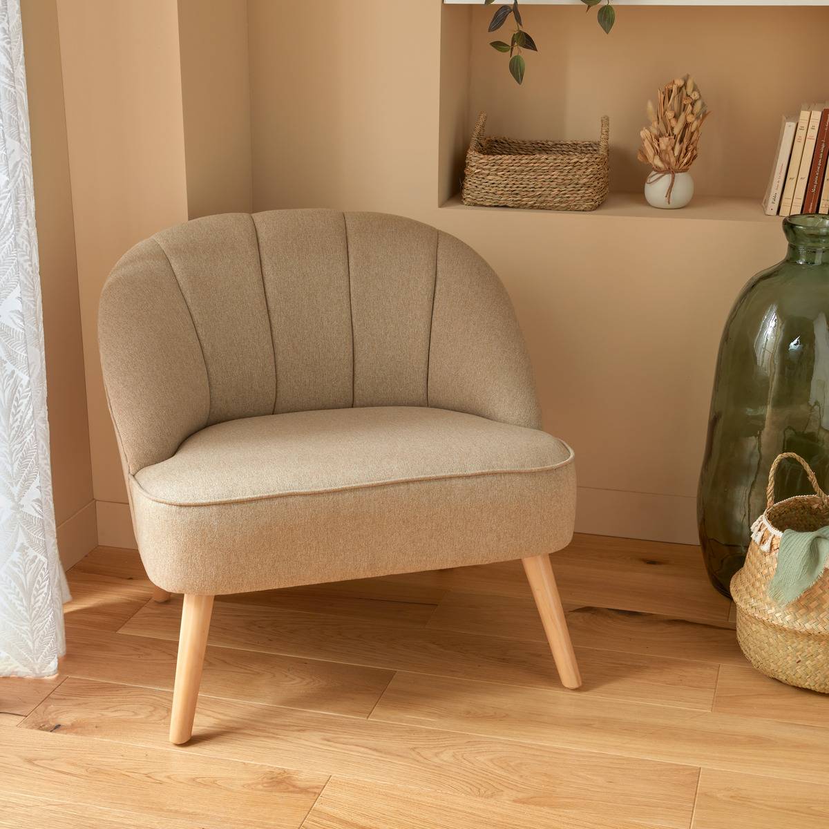 Atmosphera - Fauteuil "Naova" beige - Atmosphera Créateur d'intérieur - Image 1