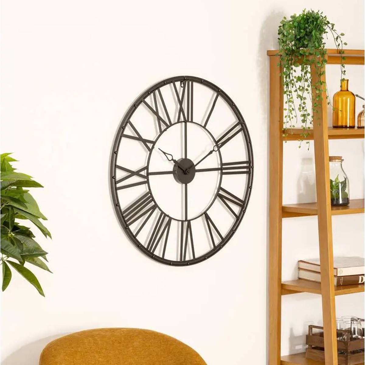 Atmosphera - Horloge vintage métal noir D70cm - Atmosphera Créateur d'intérieur - Imagen 4