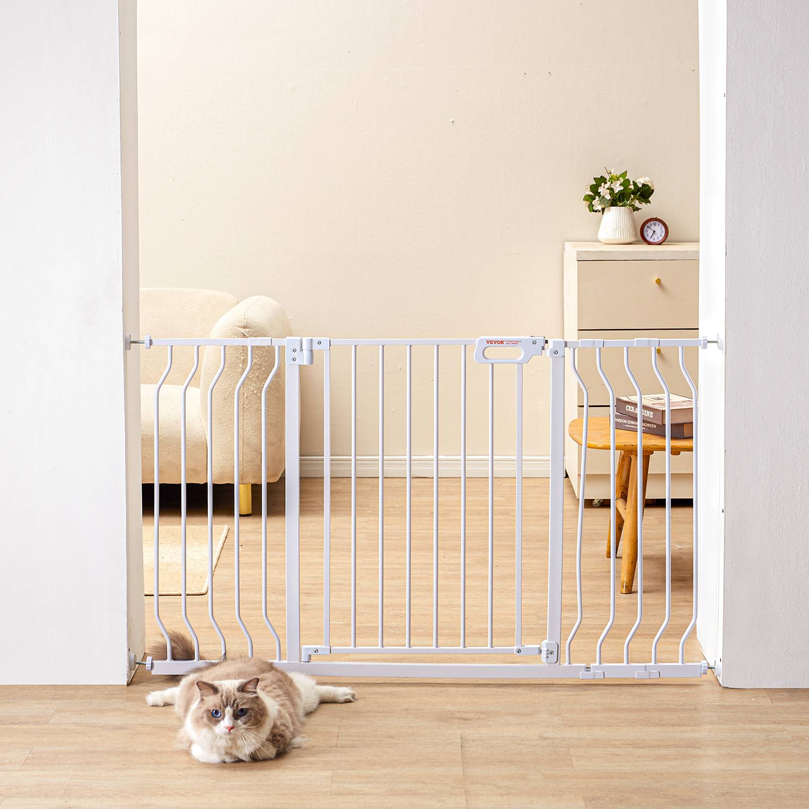 Vevor - Barrière de sécurité VEVOR extensible 75-135 cm, hauteur 76 cm, grande ouverture 533 mm, installation sans perçage ou vissée, double verrouillage. - Image 1