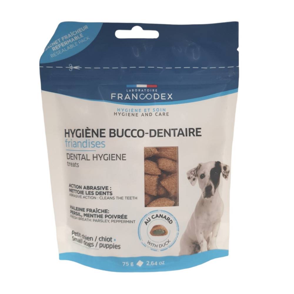 Francodex - Golosinas Higiene Bucal 75g Para cachorro y perro pequeño