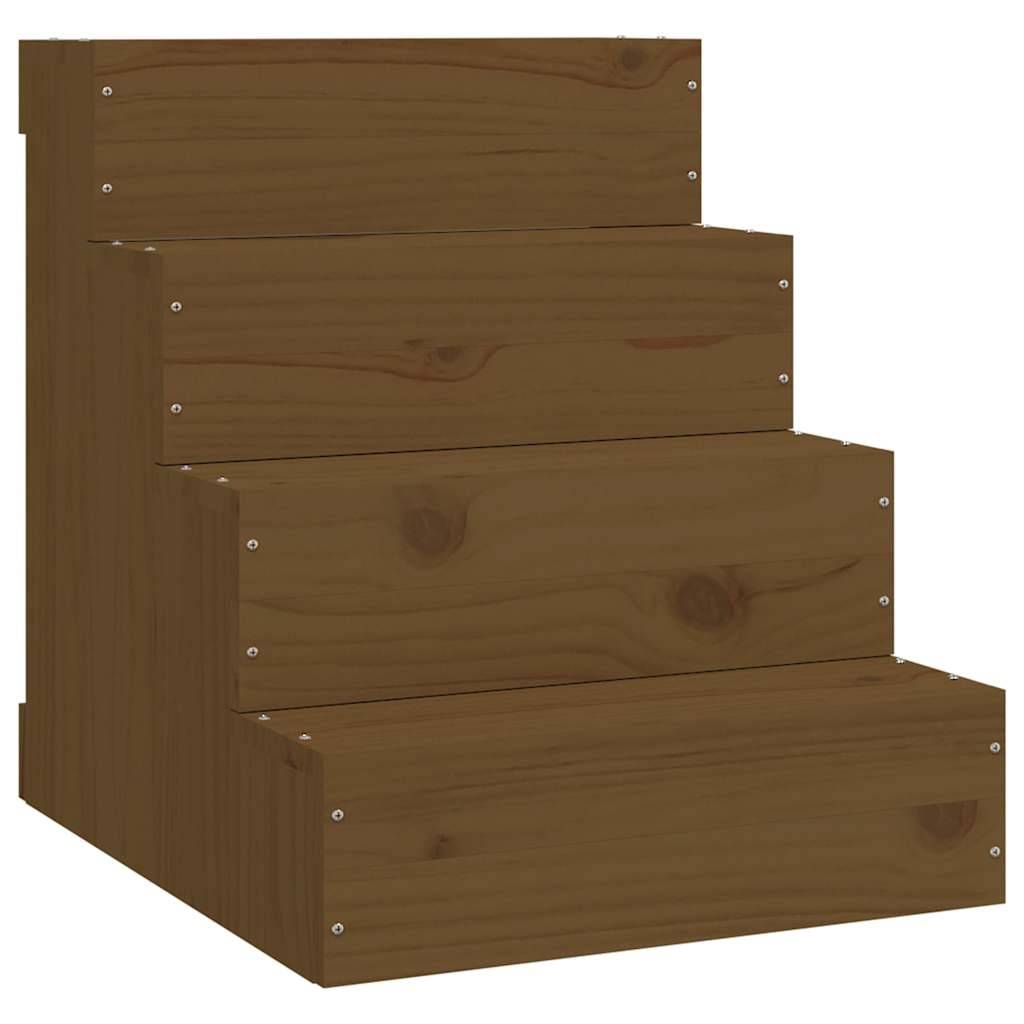 Vidaxl - Escalier animaux de compagnie Marron miel 40x49x47 cm Bois pin vidaXL 822469 - Imagen 2