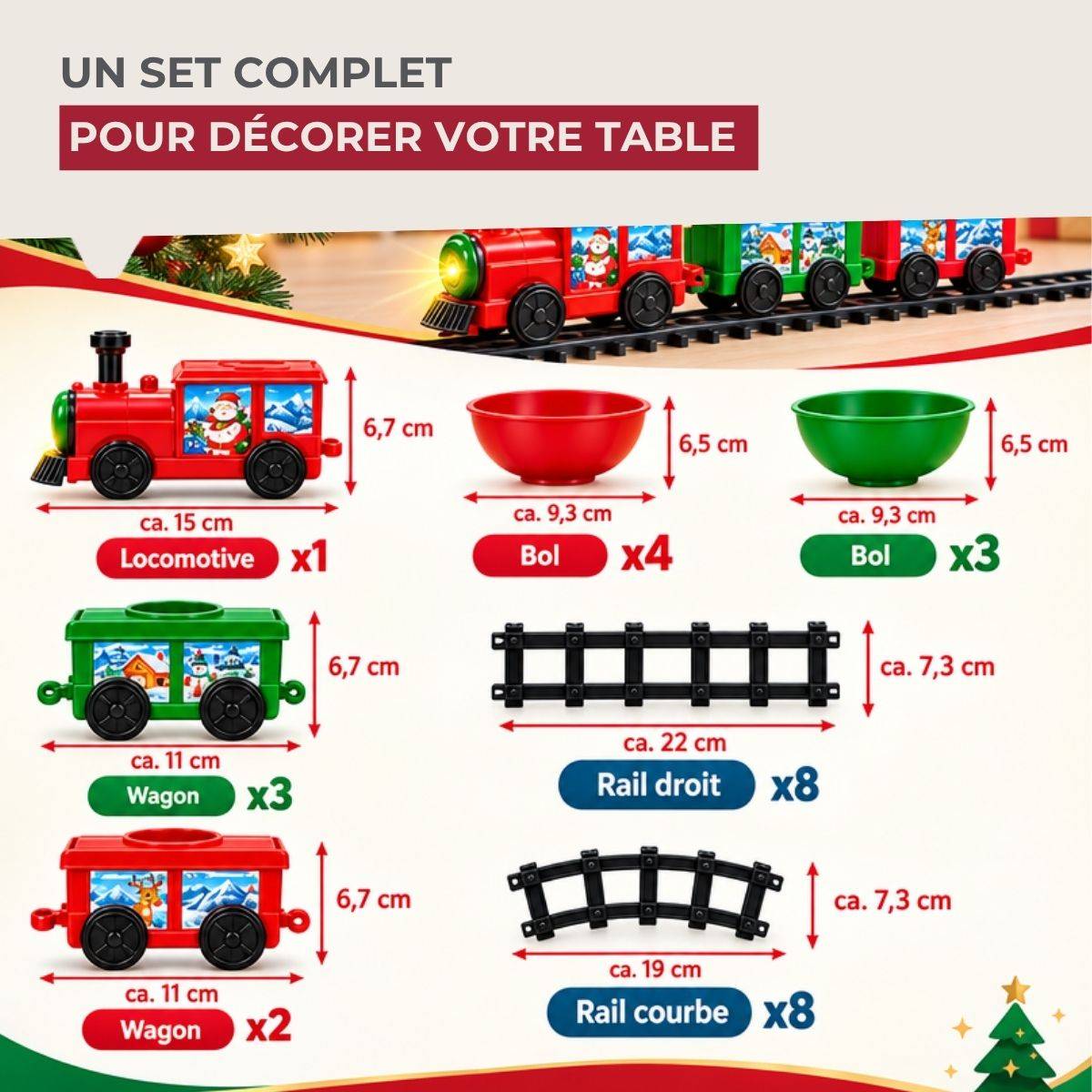 Lot de 1 appareil à fondue avec son petit train de table Fackelmann - Image 3