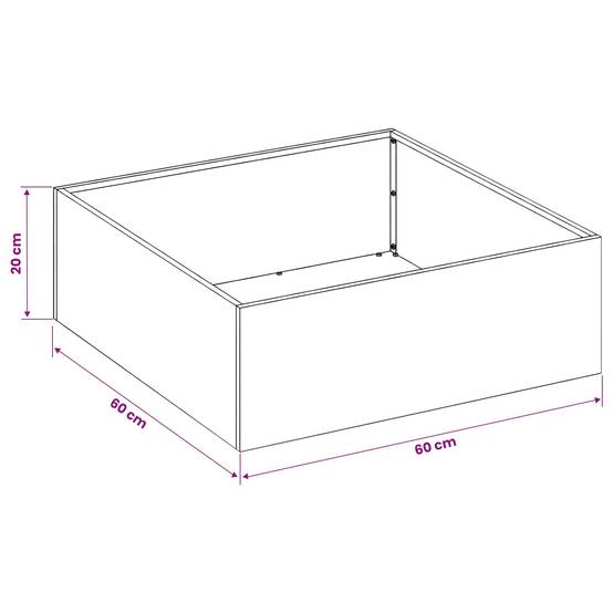 Vidaxl - Cache-pot de jardin 2 pc Anthracite 60 x 60 x 20 cm vidaXL 8004999 - Image 3