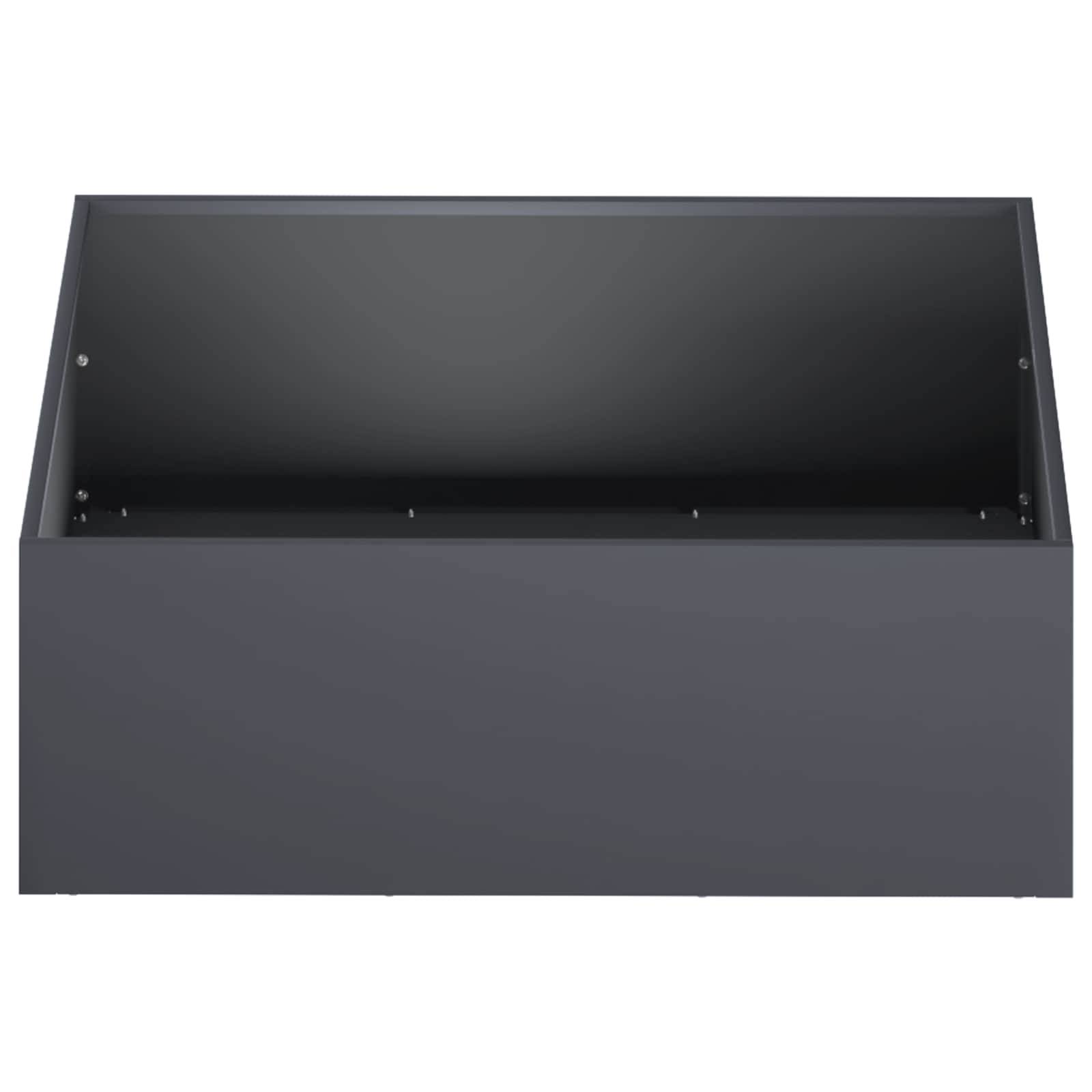 Vidaxl - Cache-pot de jardin 2 pc Anthracite 60 x 60 x 20 cm vidaXL 8004999 - Image 5