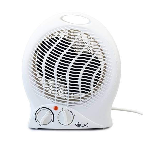Chauffage électrique 2000W Radiateur Soufflant Climatiseur Portable Blanc Thermostat 5 à 35°C NIKLAS - Imagen 1