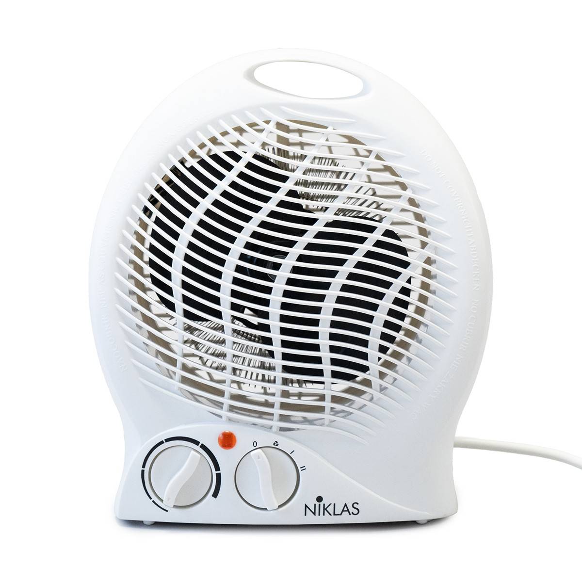Chauffage électrique 2000W Radiateur Soufflant Climatiseur Portable Blanc Thermostat 5 à 35°C  NIKLAS - Image 1