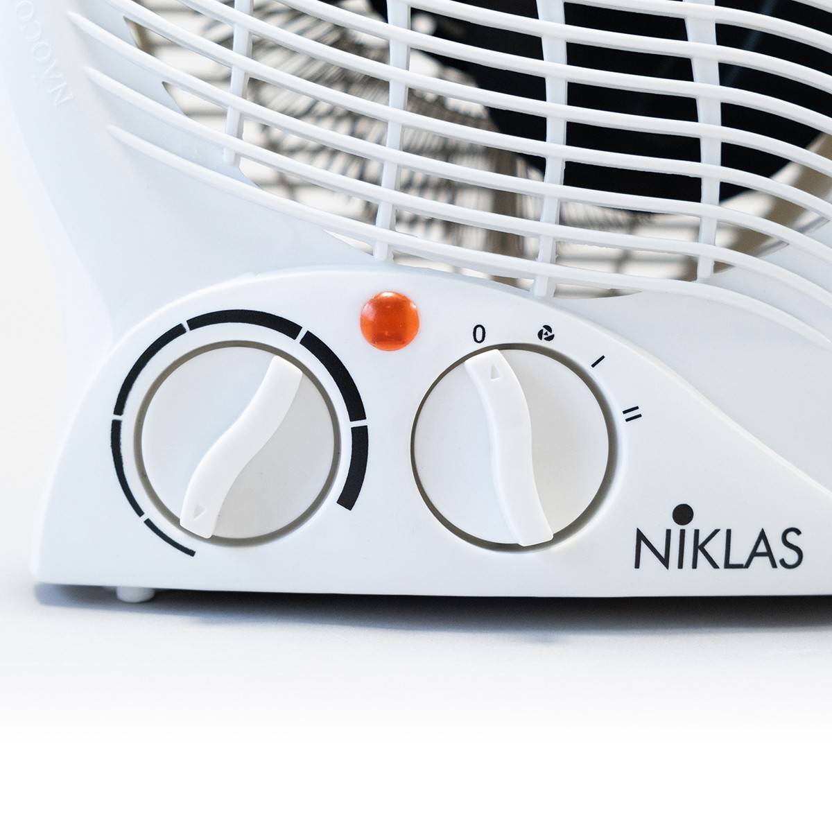 Chauffage électrique 2000W Radiateur Soufflant Climatiseur Portable Blanc Thermostat 5 à 35°C  NIKLAS - Image 2
