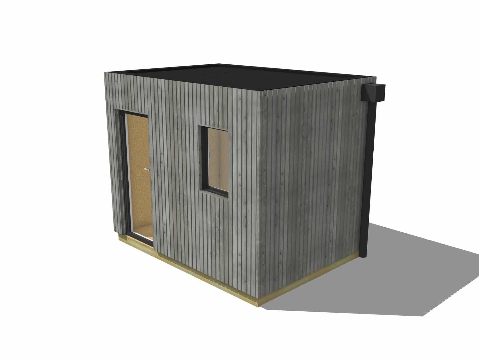 Sans Marque - Studio jardin location saisonnière en bois 3,3 x 2,4 x 2,7 m avec plancher isolé - Imagen 2