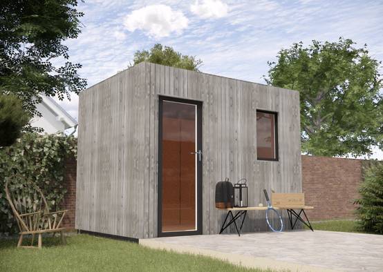 Sans Marque - Studio jardin location saisonnière en bois 3,3 x 2,4 x 2,7 m avec plancher isolé - Image 1