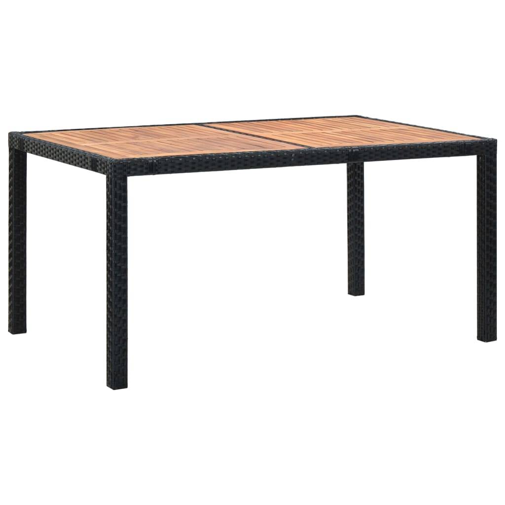 Vidaxl - Ensemble à manger d'extérieur 7pcs Résine tressée acacia Noir vidaXL 47681 - Imagen 7