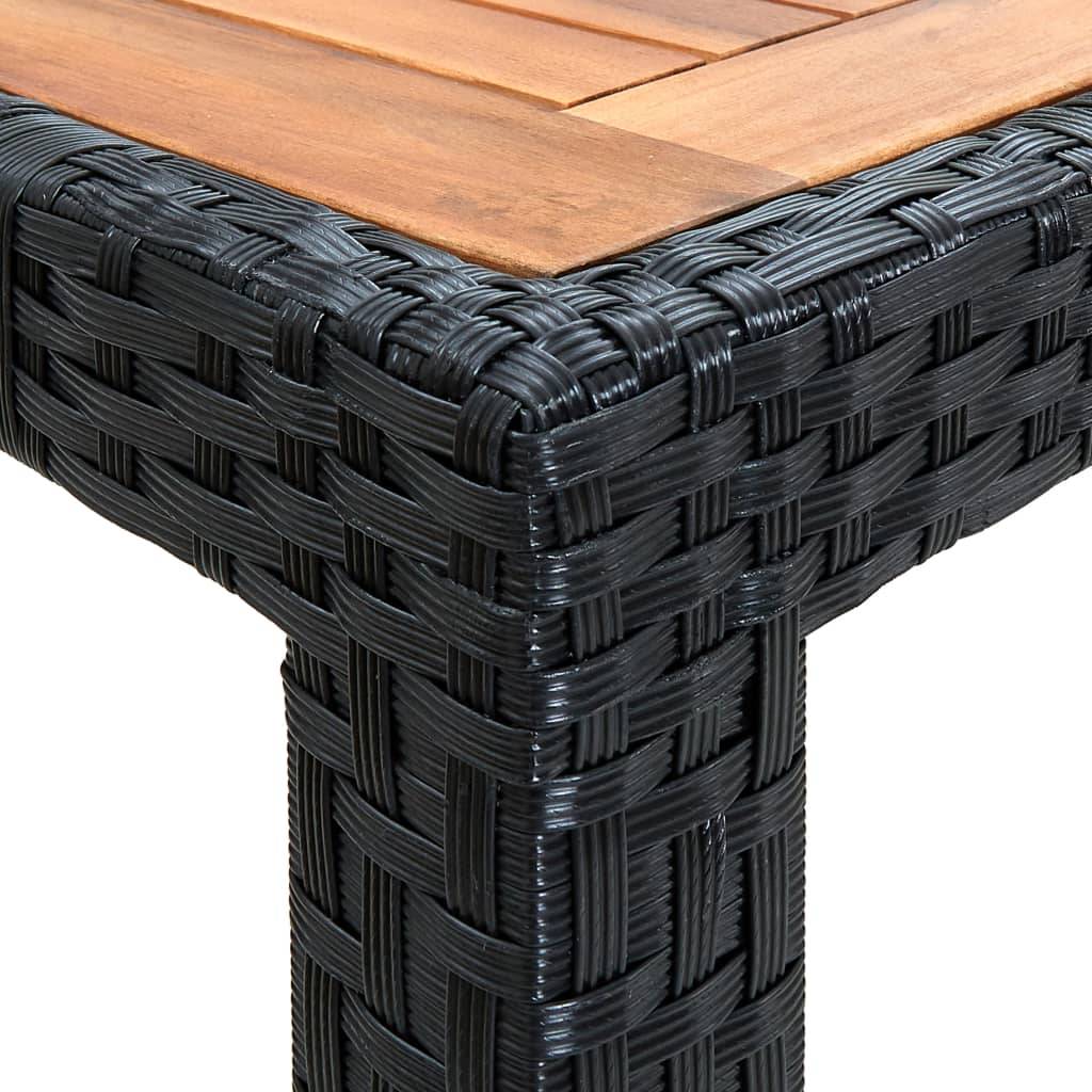 Vidaxl - Ensemble à manger d'extérieur 7pcs Résine tressée acacia Noir vidaXL 47681 - Imagen 5