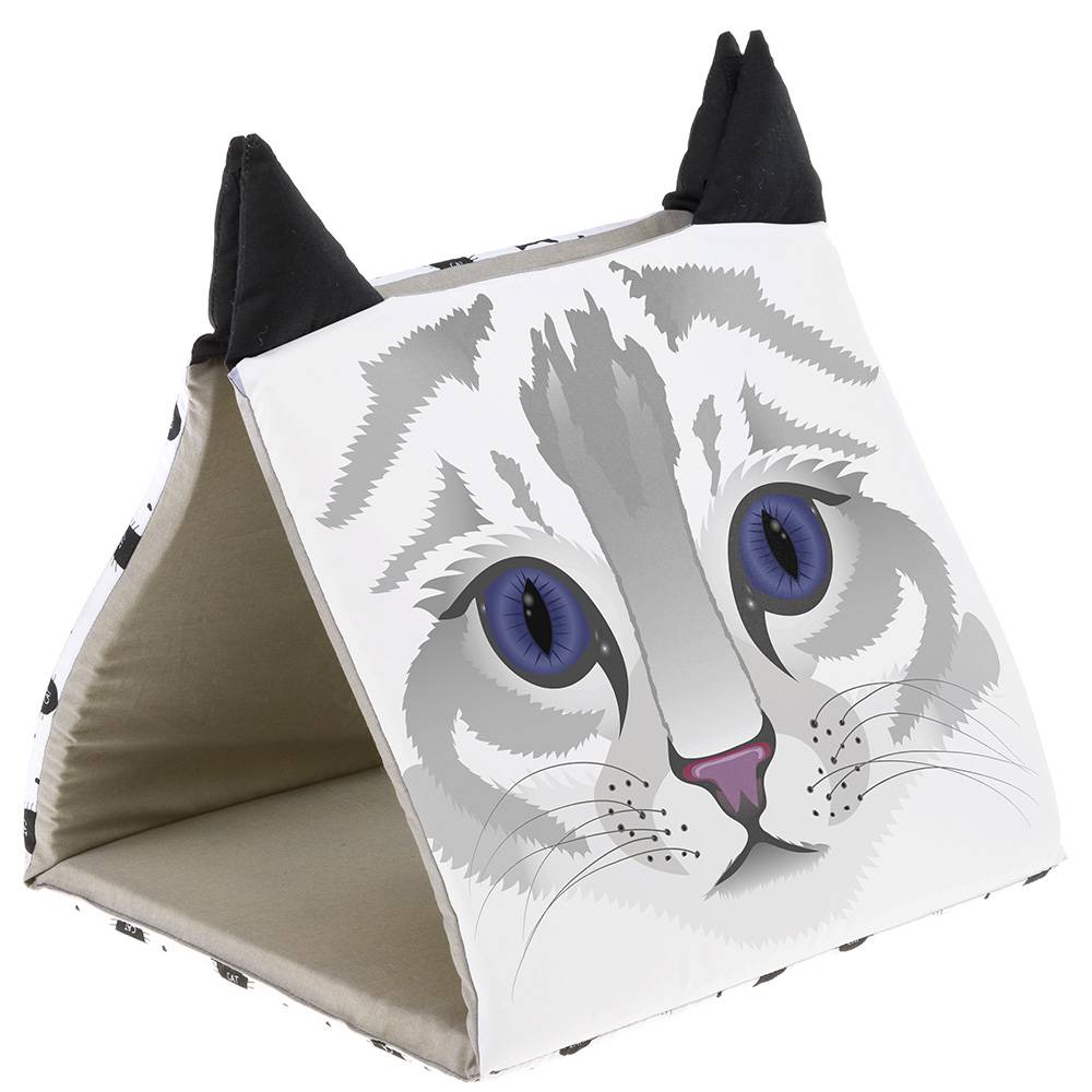 Ferplast - Maisonnette Couchage en Coton Rembourré pour Chats PYRAMID - Imagen 1