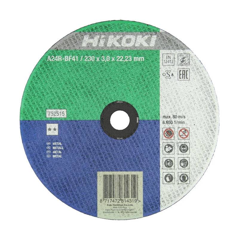 Disque à tronç. métal Proline HIKOKI Ø230 - 752515 - ép.3 m.plat Hikoki