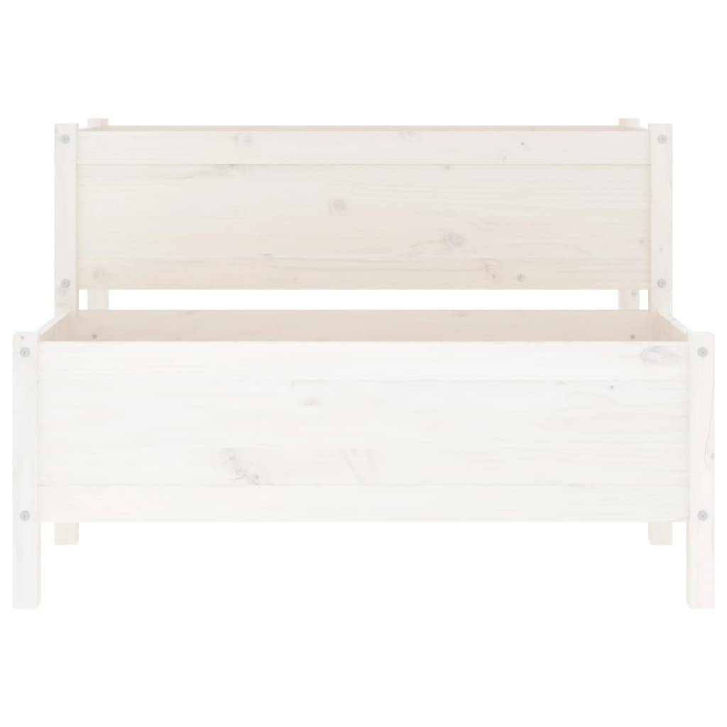Maison Chic - Jardinière, Bac à fleurs, Pot de fleurs Blanc 110x84x75 cm Bois massif de pin - Imagen 5