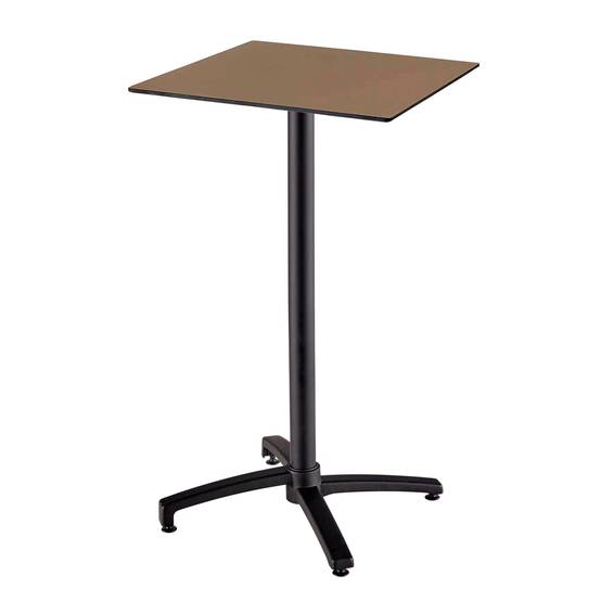 Oviala - Ensemble table haute stratifié taupe et 2 chaises hautes taupe - Oviala - Imagen 2