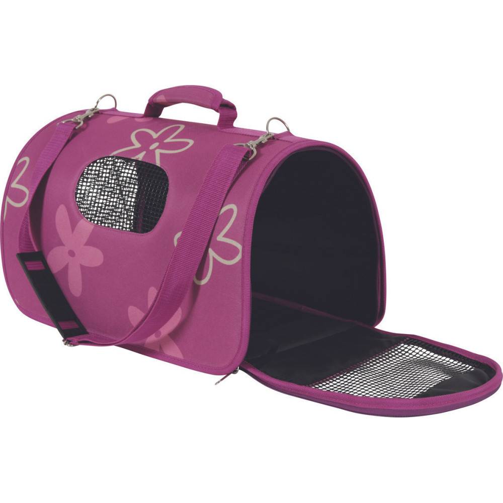 Panier de transport Flower L couleur prune pour chat ou chien max 8 kg - Imagen 1