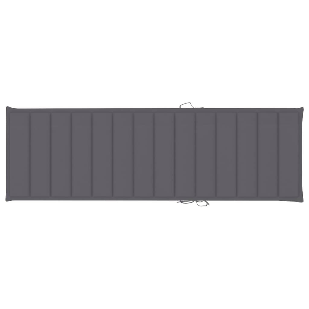 Helloshop26 - Transat chaise longue bain de soleil lit de jardin terrasse meuble d'extérieur avec coussin bois d'acacia solide - Imagen 9
