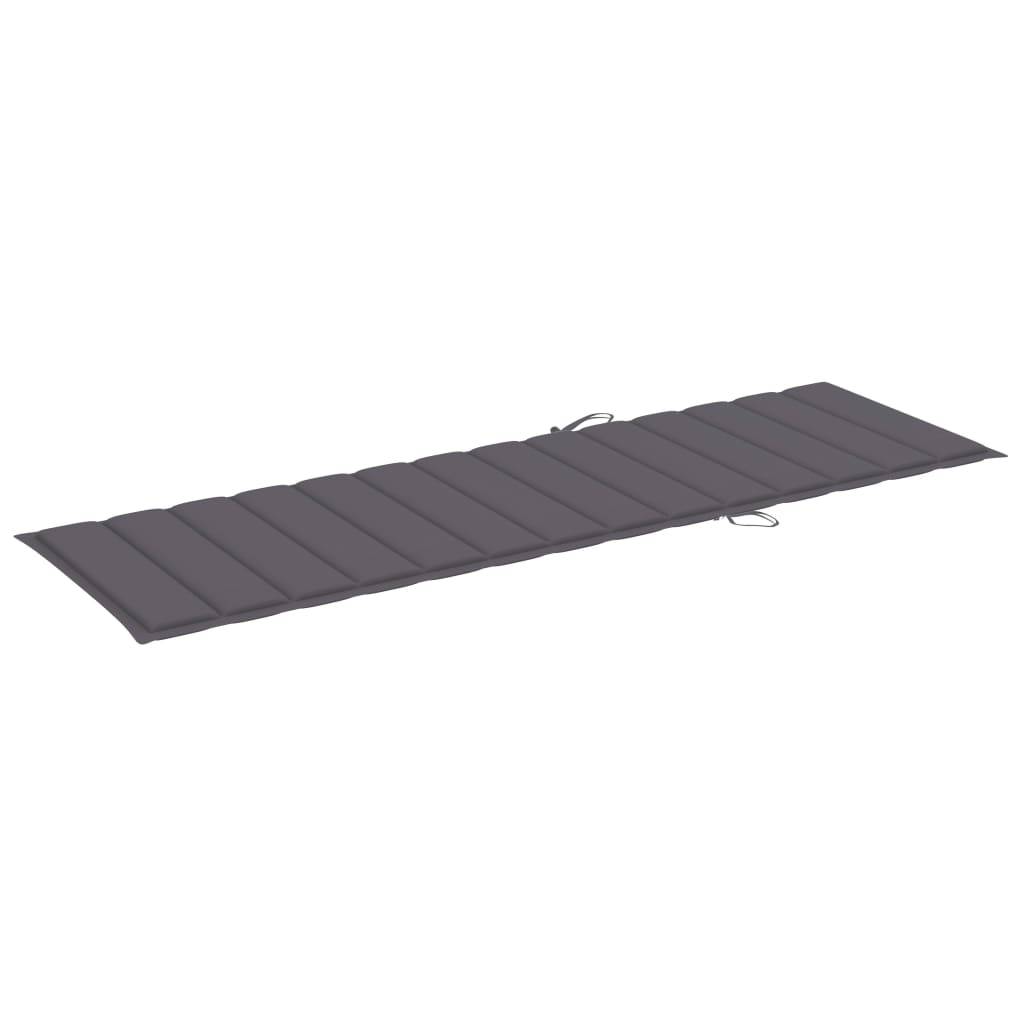 Helloshop26 - Transat chaise longue bain de soleil lit de jardin terrasse meuble d'extérieur avec coussin bois d'acacia solide - Imagen 8