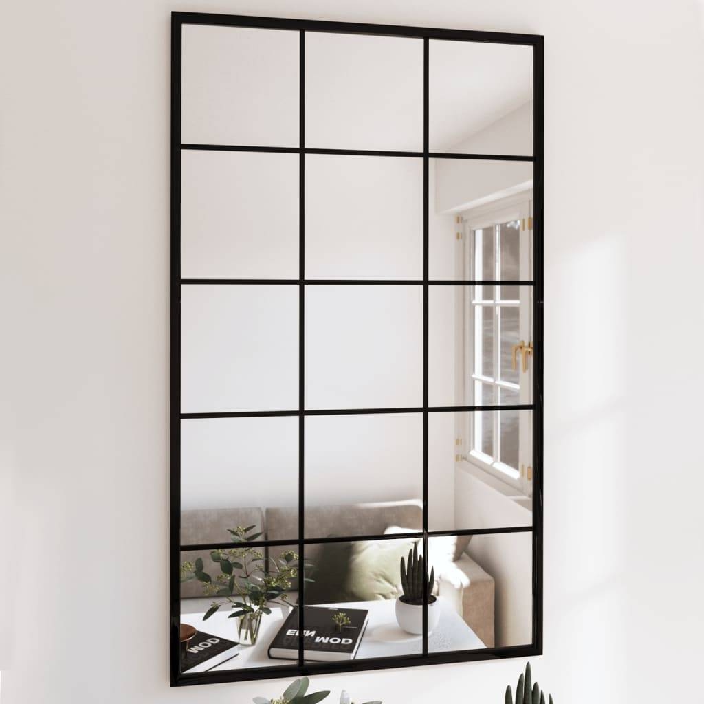 Maison Chic - 3pcs Miroirs muraux - Miroirs décoratifs noir 100x60 cm métal - Image 2
