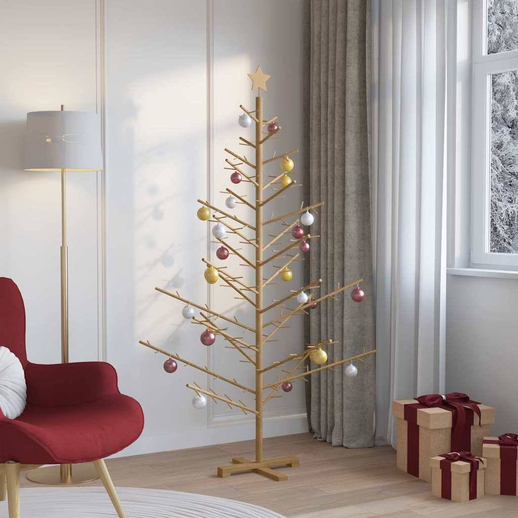 ComfortXL - Sapin de Noël en bois de pin Décoration de fête pour salon et terrasse Marron 180 cm – ComfortXL Outdoor Living - Image 4