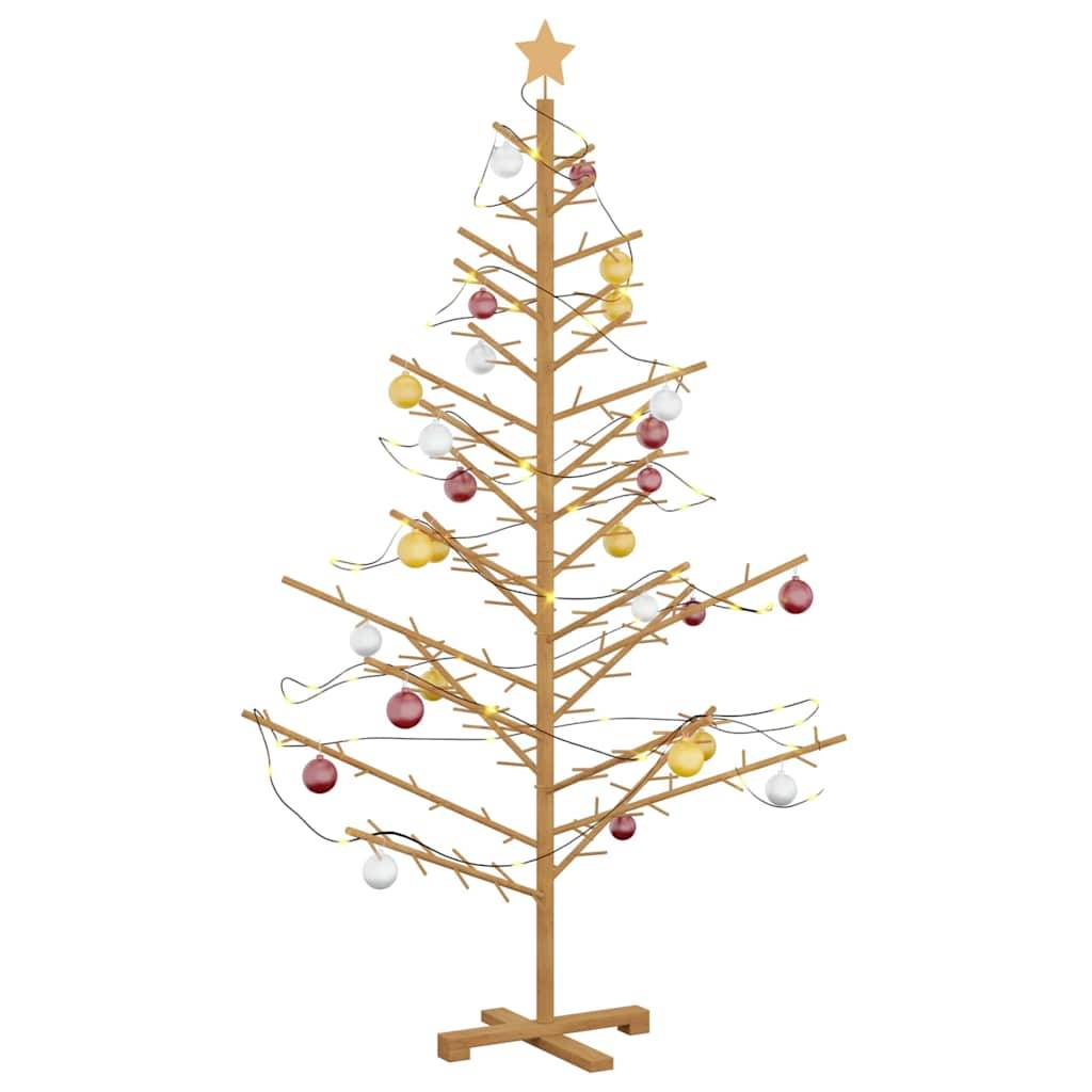 ComfortXL - Sapin de Noël en bois de pin Décoration de fête pour salon et terrasse Marron 180 cm – ComfortXL Outdoor Living - Image 3