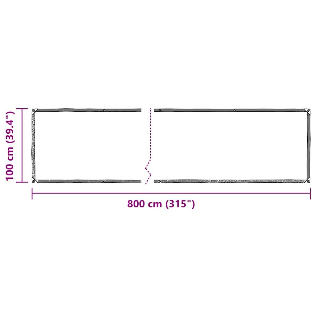 Maison Chic - Bâche de protection | Bâche transparente avec œillets 1x8 m polyéthylène Maison Chic - Image 10