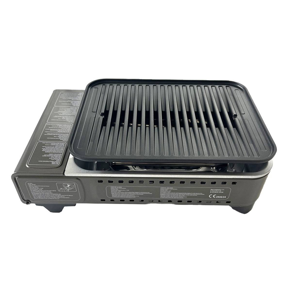 Barbecue à gaz Portable Grill 1780W + 4 Cartouches Gaz Butane Allumage Piezo + Mallette Camping ALPEN - Image 10