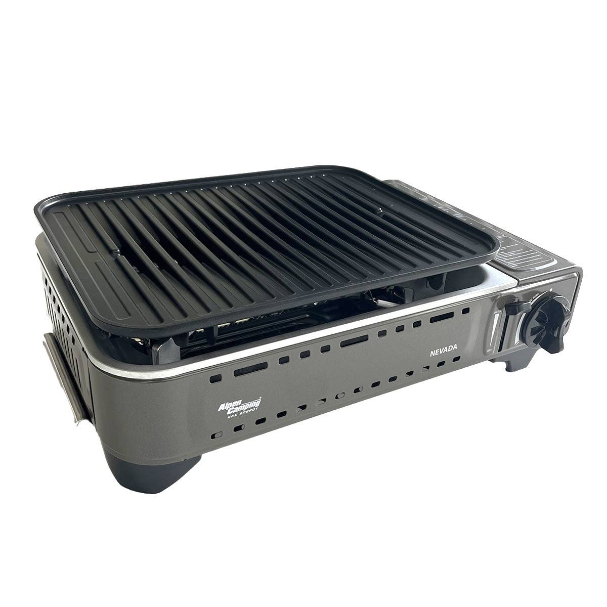 Barbecue à gaz Portable Grill 1780W + 4 Cartouches Gaz Butane Allumage Piezo + Mallette Camping ALPEN - Image 7