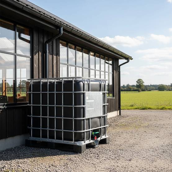 Cuve de stockage 1000l ibc poche rénovée grillage opaque noire-bouchon diamètre 22 cm - Image 2