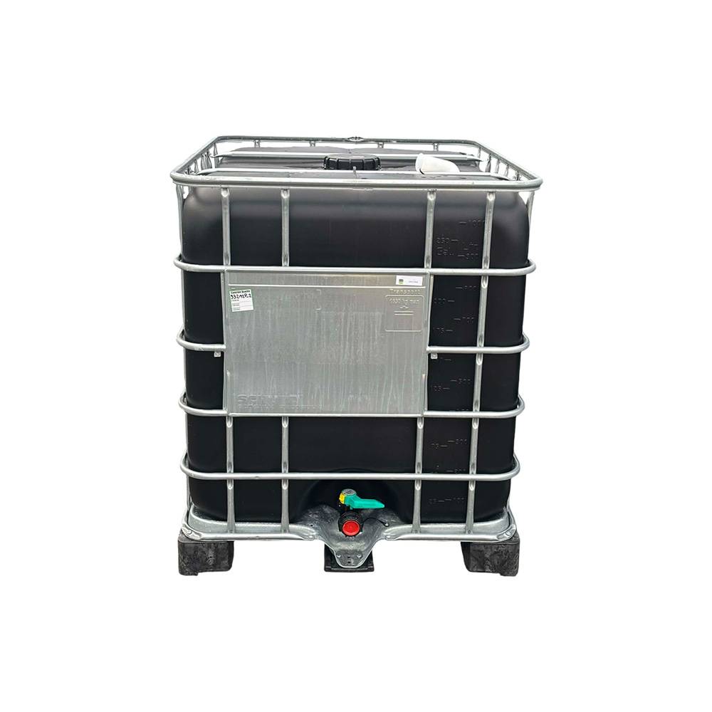 Cuve de stockage 1000l ibc poche rénovée grillage opaque noire-bouchon diamètre 22 cm - Image 1